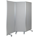 Thumbnail image #1 for Flash Furniture BR-PTT001-3-MP-60183-GG Double-Sided Whiteboard/Cloth Partition, 3 Sections, Tackable Fabric Side, 71"W x 13.875"D x 72-1/8"H