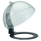 Thumbnail image #1 for G.E.T. Frilich Unison 8177020 12-Inch Clear Hinged Plastic Buffet Dome with Stainless Steel Handle