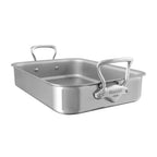 Thumbnail image #1 for JB Prince Mauviel S400 30 Stainless Steel Roasting Pan, 9.5 qt, Induction Ready, Without Cover