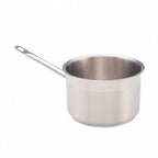 Thumbnail image #1 for Libertyware SSPAN4WC 4-1/4 Qt. Tapered Stainless Steel Sauce Pan with Cover, Welded Handle, Induction-Ready Aluminum-Clad Bottom Case of 12