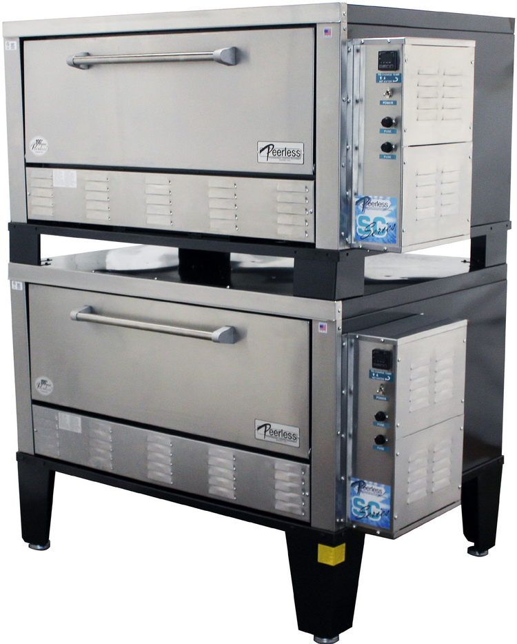Product image #5 for Peerless Double-Stack Electric Deck Pizza Oven with 42 x 32-Inch Steel Deck Interior