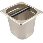 Thumbnail image #1 for AllPoints Foodservice Parts & Supplies 1331855 Stainless Steel Coffee Dredge Knock Box, 6"H x 6-1/2"W x 7"D