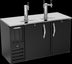 Thumbnail image #2 for Beverage Air 58-Inch Draft Beer Cooler with 3-Keg Capacity, 2 Doors, and Single & Dual Faucet Towers