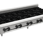 Thumbnail image #1 for Venancio USA Prime PHP60G-CT 60-Inch Gas Countertop Hotplate, 10 Burners, Stainless Steel Front & Sides, Adjustable Legs