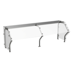 Thumbnail image #1 for Atlas Metal CSG-5J Single-Sided Self-Service Sneeze Guard, 77-3/8"W, Tempered Glass, Stainless Steel Frame