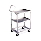 Thumbnail image #1 for Lakeside Manufacturing ERGO-ONE 6610 2-Tier Stainless Steel Utility Cart, Open Base, 300 lb Capacity, 18 x 27 in Shelves