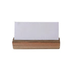Thumbnail image #1 for Steelite DW Haber, Fusion DWFB11524T Small Natural Teak Wood Card Holder, 1" x 1" x 3.5"H 1 Dozen