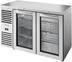 Thumbnail image #5 for Two-Section Refrigerated Back Bar Cooler with Glass Doors, 52-Inch Wide, Stainless Steel, Self-Contained Side-Mounted Refrigeration