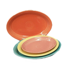 Thumbnail image #1 for Steelite Homer, Fiesta Turquoise HL456107 Oval China Platter, Turquoise, 9.625 x 6.75 x 1.25 Inches 1 Dozen