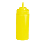 Thumbnail image #1 for TableCraft Products WideMouth 11663M Wide-Mouth Squeeze Bottle, 16 oz, Yellow, Single Tip Case of 24