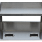 Thumbnail image #1 for Steril-Sil Company E1-2RCS-2V-FOV Double-Size Stainless Steel Trash Insert with Two 4-Inch Collared Holes and Flat Overshelf