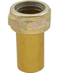 Thumbnail image #1 for AllPoints Foodservice Parts & Supplies 1021074 Brass Sink Drain Tailpiece, 1" NPS, 2" H, with Coupling Nut & Washer