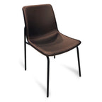 Thumbnail image #2 for JustChair Manufacturing U31118-GR2 Upholstered Bucket Seat Side Chair, Black Powder-Coated Steel Frame, Grade 2 Upholstery