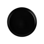 Thumbnail image #1 for CAC China OLA-6-BLK Round Porcelain Plate, 6-3/4" Diameter, Straight Side, Matte Black Case of 3 Dozen