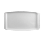 Thumbnail image #1 for Vertex China Signature ARG-R25P-B China Platter, 13-3/4" x 7-1/2", Rectangular, Rolled Edge, Bright White 1 Dozen