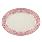 Thumbnail image #1 for Steelite International HL Ivory HL15463923 China Oval Platter, Rolled Edge, Willow Rim Rose, 10.5" x 7.25" Case of 2 Dozen