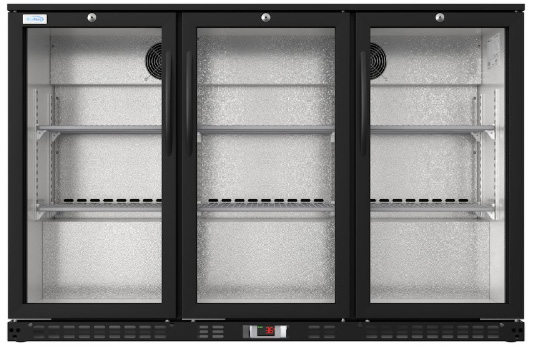 Product image #5 for KoolMore 53-Inch Three-Section Back Bar Refrigerator with 3 Glass Swing Doors, 11.3 Cu. Ft., Black