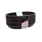 Thumbnail image #1 for TableCraft Products Classic C1074BR Oval Brown Plastic Fast Food Basket, 9-1/4" x 6" x 1-3/4" Case of 3