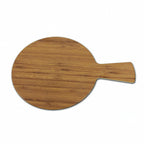 Thumbnail image #1 for G.E.T. Fo Bwa - EGS M7RW-BB Round Melamine Serving Board with 4" Handle, 7" Diameter, Faux Bamboo Wood Look Case of 3