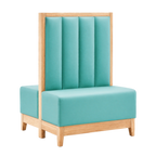 Thumbnail image #1 for ATSMFG ATS AT&S-ADD-J48-6CH GR7 John Deuce Booth, single, 30" long x 48" high, 6-channel back, channel deep seat with wood bottom frame and legs