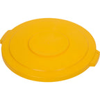 Thumbnail image #1 for CFS Brands Bronco 34104504 44-Gallon Round Plastic Waste Container Lid, 26-Inch Diameter, Yellow Case of 3