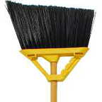 Thumbnail image #3 for Disco, Inc NE515012 Heavy-Duty Angled Lobby Broom with Black Polypropylene Bristles and 48-Inch Yellow Metal Handle