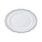 Thumbnail image #1 for Steelite International Folio, Porcelain 62577FP818 Porcelain Oval Platter, 9" x 6.75", Adelina Double Line Slate Case of 2 Dozen