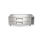 Thumbnail image #1 for MVP Group LLC Kool-It Infinity KIN72CB-HC 72-Inch 2-Drawer Chef Base Refrigerator with Stainless Steel Top