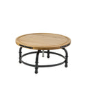 Thumbnail image #1 for TableCraft Products Industrial Collection™ 10086 Rotating Adjustable Cake Stand, 13" Diameter, 6-3/4"-8-3/8"H, Acacia/Metal Case of 3