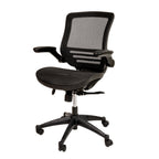 Thumbnail image #1 for Flash Furniture BL-8801X-BK-GG Executive Swivel Chair, Adjustable Height, Mesh Back and Seat, Padded Flip-Up Arms, Casters
