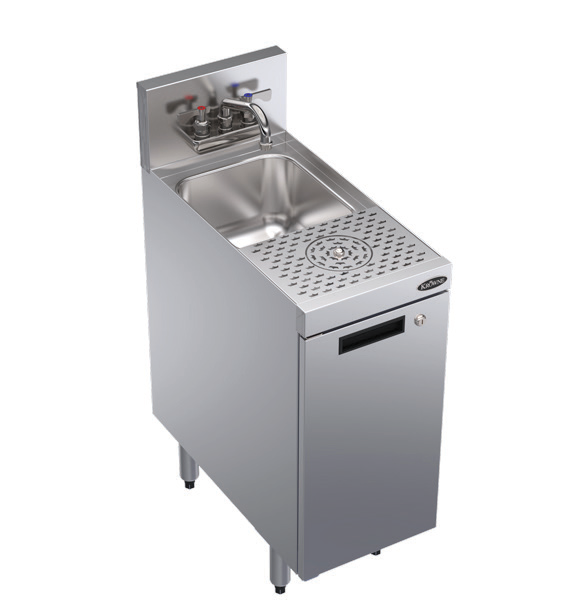 Product image #6 for Krowne Royal Series Underbar Speed Unit with Cabinet Base and Glass Rinser, 12-Inch W x 24-Inch D