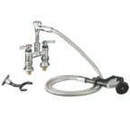 Thumbnail image #1 for Component Hardware Encore KL56-2000-VB Deck-Mount Utility Spray Assembly, Elevated Bridge, 4-In Centers, 72-In Stainless Steel Hose, Vacuum Breaker