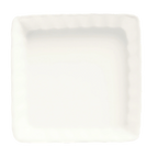 Thumbnail image #1 for Libbey Bedrock SCB-006 Square Crème Brûlée Dish, 7 oz, White China, 4-3/4" x 4-3/4" x 1"