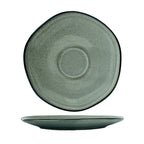 Thumbnail image #1 for International Tableware Luna LU-2-AS Round Stoneware Bouillon Saucer, 5-3/4 in., Ash Reactive Glaze Case of 2 Dozen