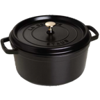 Thumbnail image #1 for Zwilling J.A. Henckels Staub® 1003915 Enameled Cast Iron Dutch Oven, 2.75 qt, Round, Black Matte, with Cover, Induction Ready