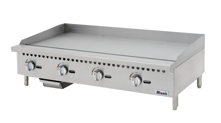 Product image #5 for Migali Competitor Series® 48-Inch Countertop Natural Gas Griddle with Manual Controls