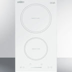 Thumbnail image #5 for Summit Commercial SINC2B231W 12-Inch 2-Burner Drop-In Induction Cooktop with Digital Touch Controls, White Glass
