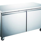 Thumbnail image #1 for SABA SUC-60R Two-Section Under-Counter Refrigerator, Solid Doors, Stainless Steel Exterior, 60-1/4" W, 15.0 cu. ft.