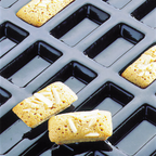 Thumbnail image #1 for Matfer Bourgeat Flexipan 336009 Mini-Financiers Baking Mold, 84 Compartments, 1/3 oz Capacity, Nonstick Silicone, 23-3/4 x 15-3/4 in