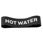 Thumbnail image #1 for TableCraft Products 13697 Airpot Band, Silicone, Black with White “HOT WATER” Lettering, 5"W x 5"D x 2"H Case of 600