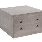 Thumbnail image #1 for Cal-Mil Aspen 3628-10-110 Rectangular Gray Wood Crate Riser with Shelf Bracket Cutouts, 12" x 12" x 10"H