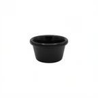 Thumbnail image #1 for CAC China MRKF-4F-BLK 4 oz Fluted Round Black Melamine Ramekin Case of 8 Dozen