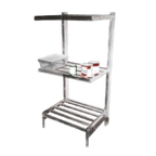 Thumbnail image #1 for SPG International Kelmax 4H0310 Aluminum Cantilever Shelving Unit, 4-Shelf Channel, 36"W x 20"D x 72"H