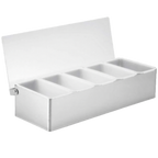 Thumbnail image #1 for TableCraft Products 1605 5-Compartment Polypropylene Condiment Holder, 15 x 5-3/4 x 3-1/2 in. Case of 16