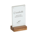 Thumbnail image #1 for Cal-Mil 23185-46-78 Walnut Tabletop Sign Card Holder, 4"W x 2.5"D x 6.5"H Case of 6