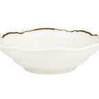 Thumbnail image #1 for Kadra Kitchenware Vikko Luxe VL-5090-SVBG Serving Bowl, 9-Inch, Ivory & Gold Bernadotte Case of 4