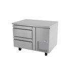 Thumbnail image #1 for Fagor Refrigeration SUR-46-D2 Undercounter Refrigerator, 46"W, 2 Drawers, Stainless Steel, Self-Contained Side-Mounted Refrigeration