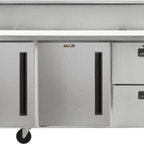 Thumbnail image #1 for Traulsen Dealer's Choice CLPT-7230-DW-LLD CLPT Series Compact Prep Table Refrigerator, (2) fully removable drawers (right section), (2) solid doors
