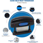 Thumbnail image #2 for Jaccard Corporation Meat Maximizer™ 200345N ™ 45-Blade Meat Tenderizer, Removable Cartridge, ABS Columns, NSF Certified Case of 24