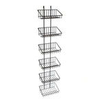 Thumbnail image #1 for Renfro Industries Inc. RIBKRI307 6-Pocket Saddle Bag Rack with 2 Hooks, Wire Frame, Silver, 13"W x 10"D x 52-11/25"H